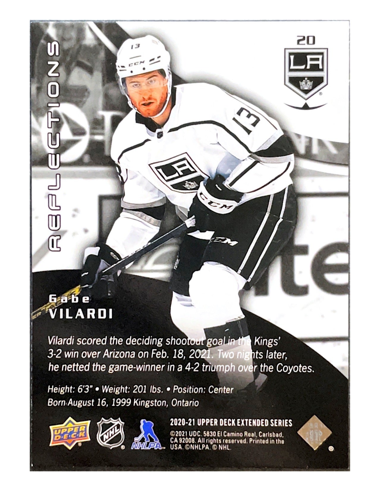 Gabe Vilardi 2020-21 Upper Deck Extended Series Reflections #20