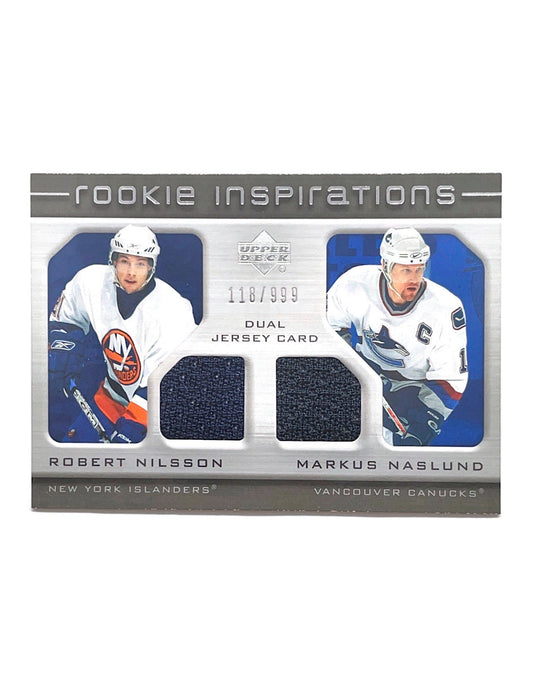 Robert Nilsson/Markus Naslund 2005-06 Upper Deck Rookie Update Rookie Inspirations Jersey #219 - 118/999