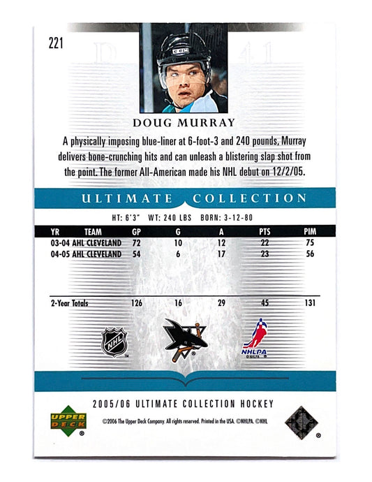 Doug Murray 2005-06 Upper Deck Ultimate Collection Ultimate Rookie #221 - 553/599