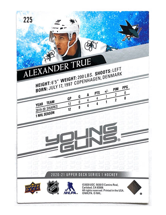 Alexander True 2020-21 Upper Deck Series 1 Young Guns #225