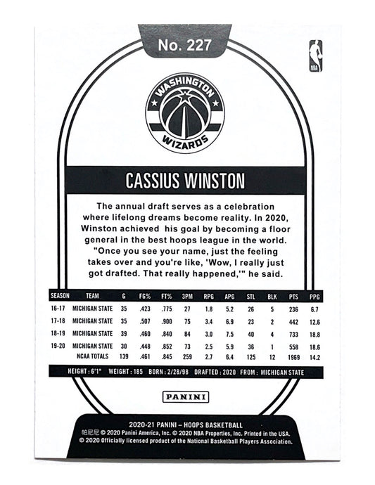 Cassius Winston 2020-21 Panini Hoops Rookie #227