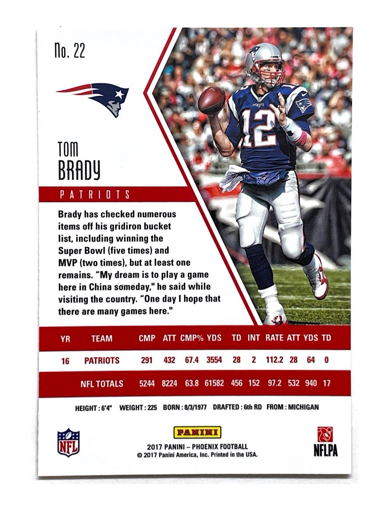 Tom Brady 2017 Panini Phoenix Silver #22