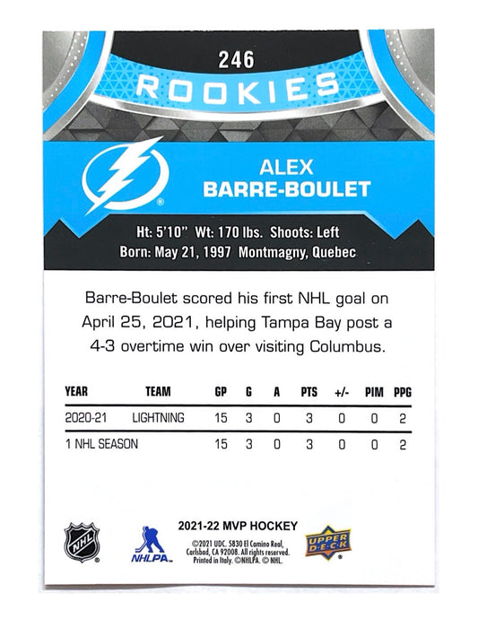 Alex Barre-Boulet 2021-22 Upper Deck MVP Rookies #246