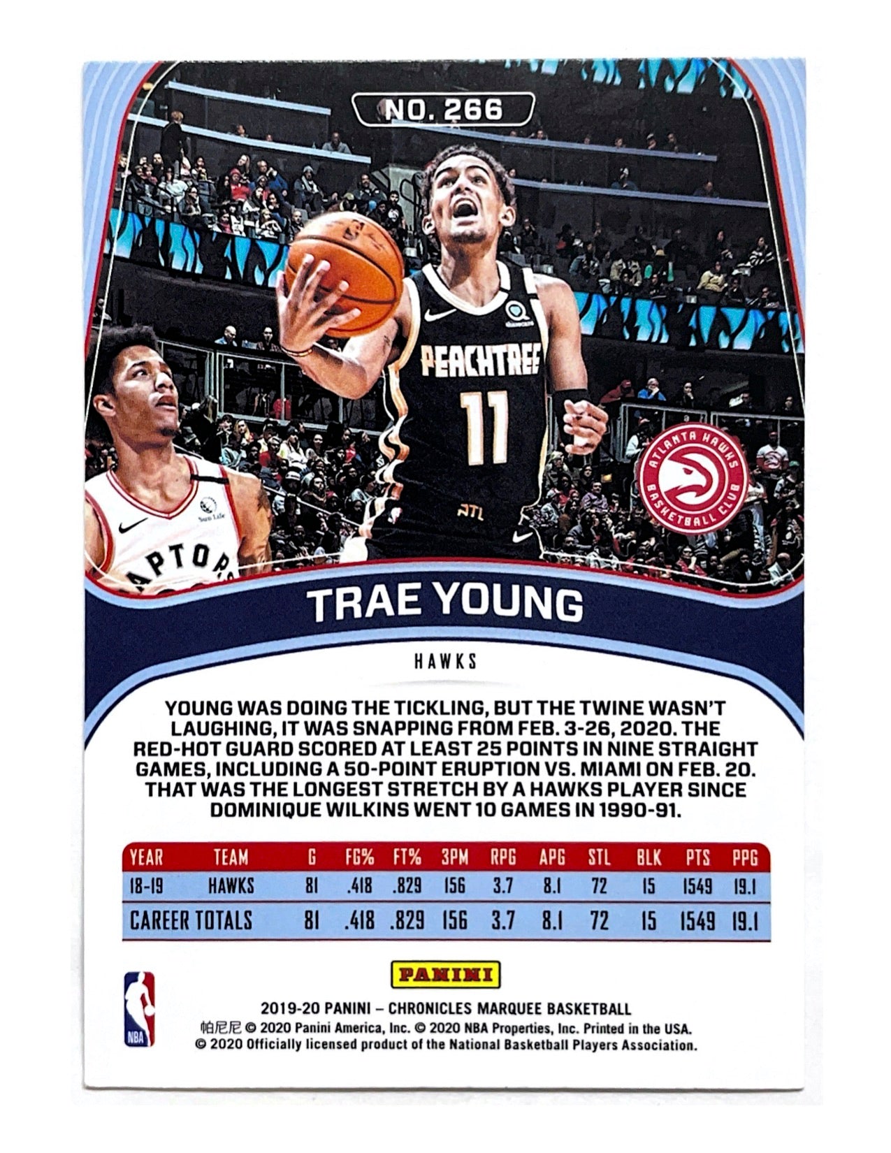 Trae Young 2019-20 Panini Chronicles Marquee Teal #266