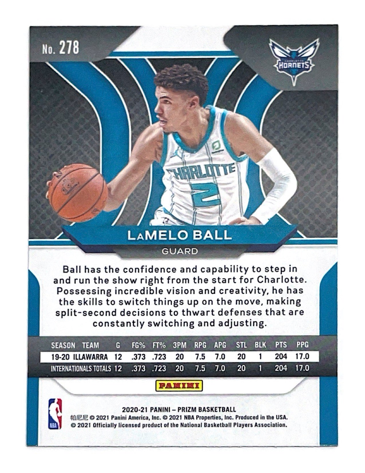 LaMelo Ball 2020-21 Panini Prizm Rookie #278