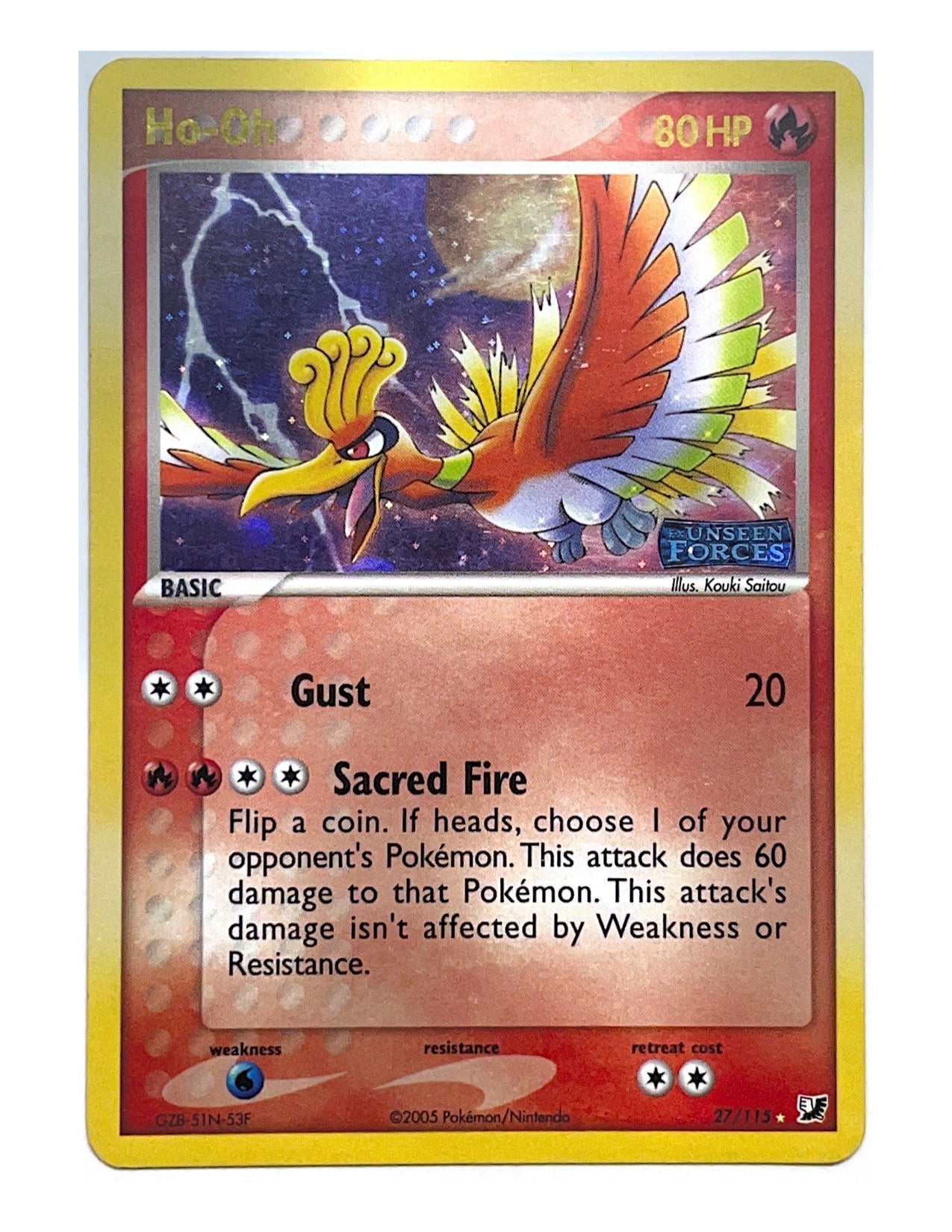 Ho-Oh 27/115 Reverse Holo Rare - EX Unseen Forces
