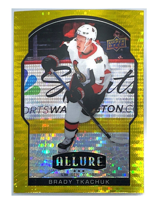 Brady Tkachuk 2020-21 Upper Deck Allure Yellow Taxi #28