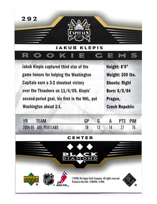Jakub Klepis 2005-06 Upper Deck Black Diamond Rookie Gems #292