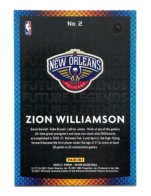 Zion Williamson 2020-21 Panini Recon Future Legends #2