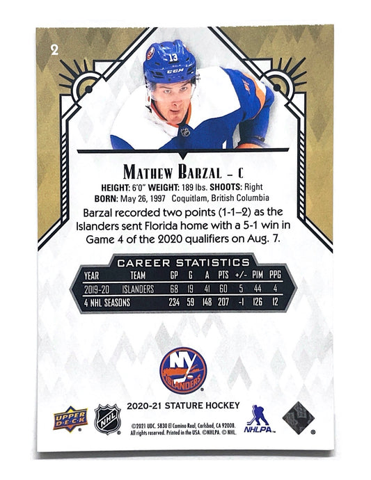 Mathew Barzal 2020-21 Upper Deck Stature #2