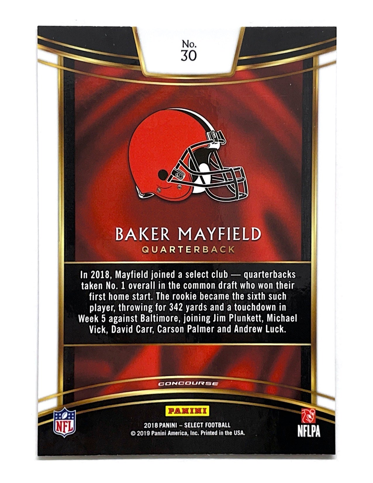 Baker Mayfield 2018 Panini Select Concourse Rookie #30