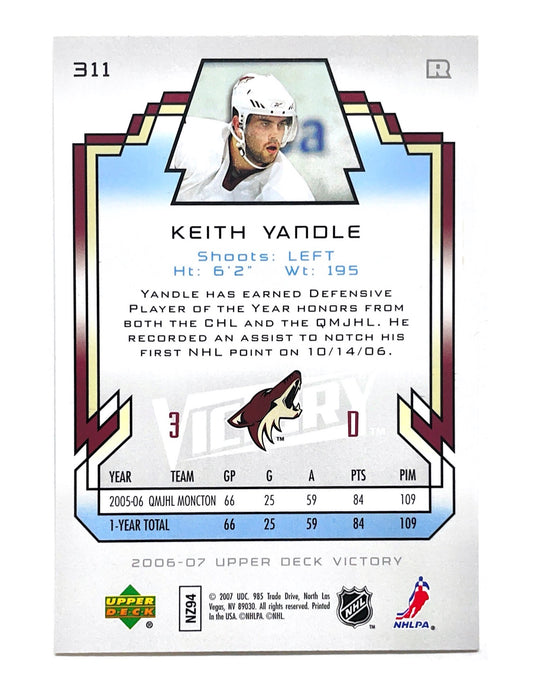 Keith Yandle 2006-07 Upper Deck Victory Rookie #311