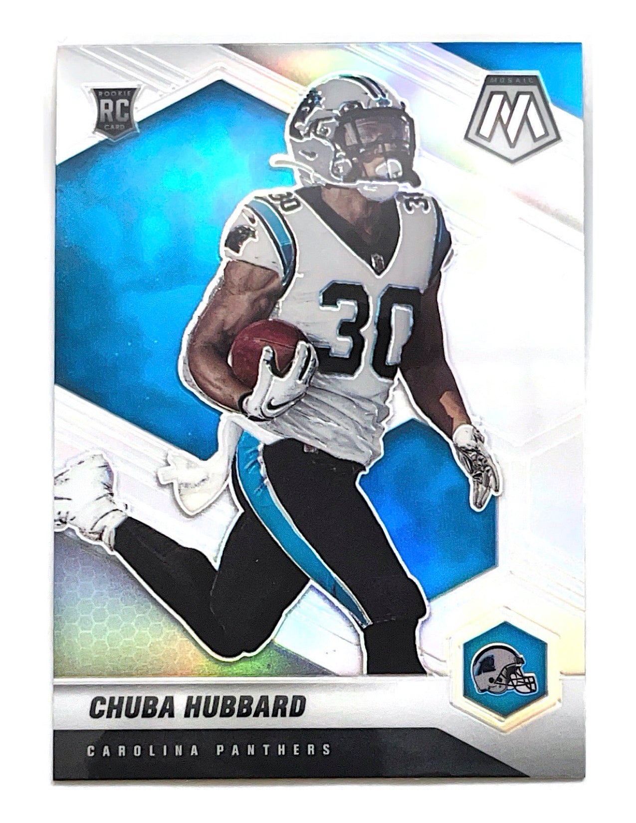 Chuba Hubbard 2021 Panini Mosaic Variation Silver #325-V