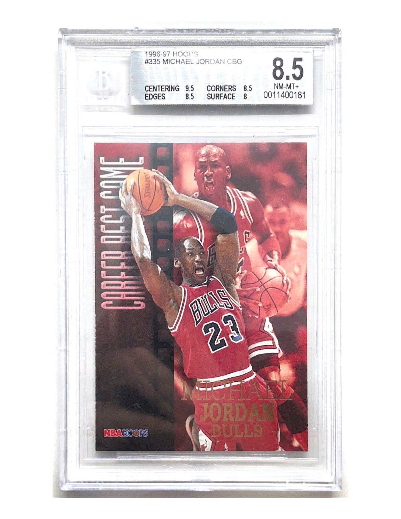 Michael Jordan 1996-97 Hoops Career Best Game #335 - BGS 8.5