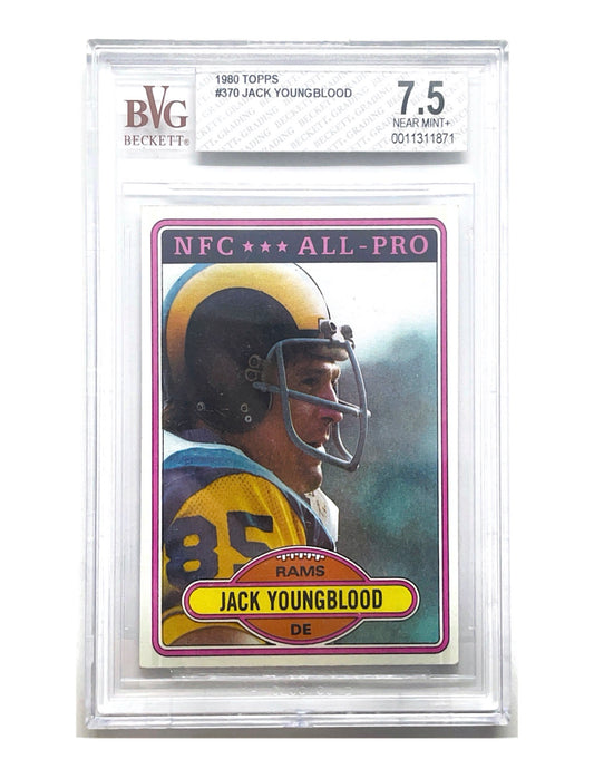Jack Youngblood 1980 Topps #370 - BGS 7.5