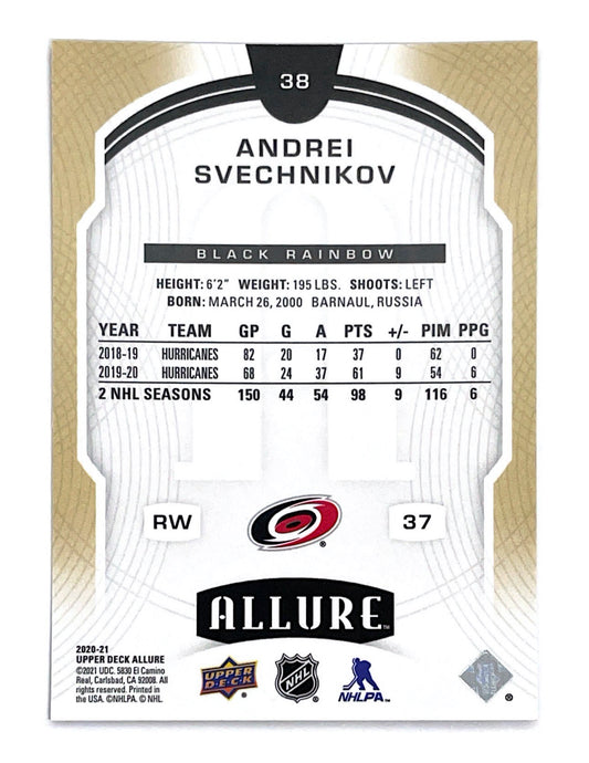 Andrei Svechnikov 2020-21 Upper Deck Allure Black Rainbow #38