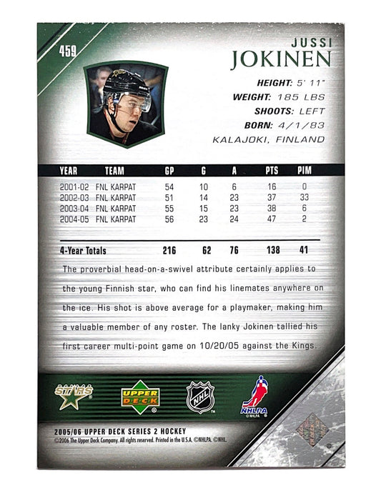 Jussi Jokinen 2005-06 Upper Deck Series 2 Young Guns #459