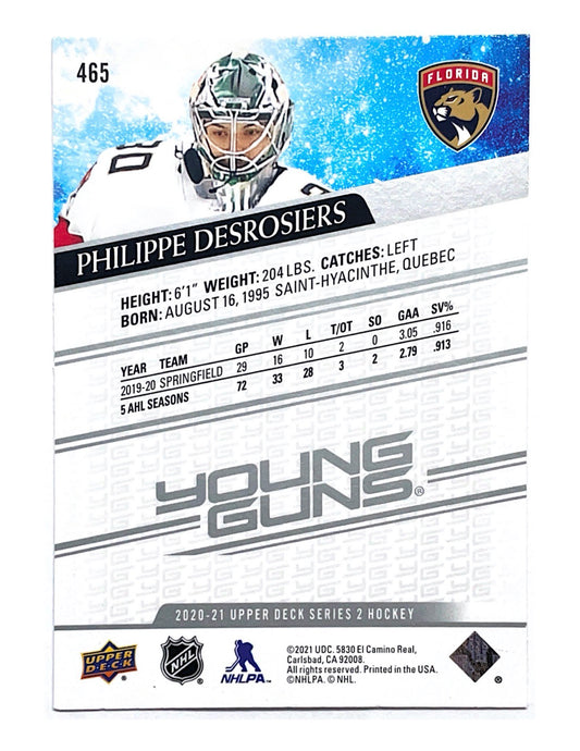 Philippe Desrosiers 2020-21 Upper Deck Series 2 Young Guns #465