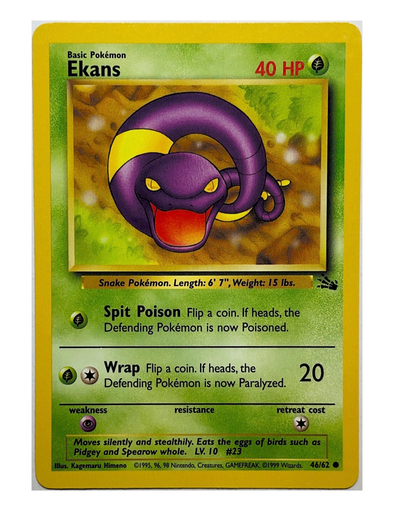 Ekans 46/62 Common - Unlimited - Fossil