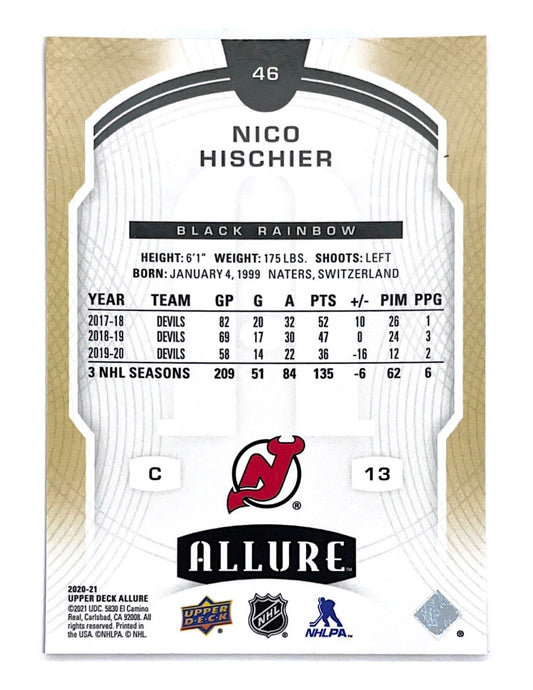 Nico Hischier 2020-21 Upper Deck Allure Black Rainbow #46