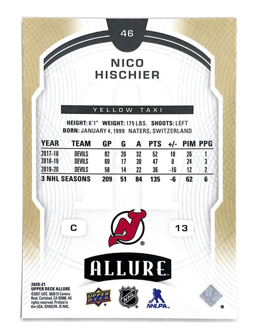 Nico Hischier 2020-21 Upper Deck Allure Yellow Taxi #46