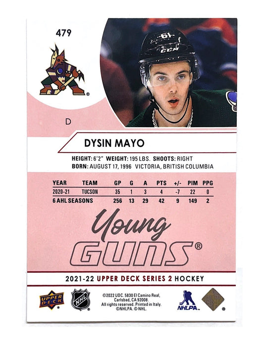 Dysin Mayo 2021-22 Upper Deck Series 2 Young Guns UD Exclusives #479 - 038/100