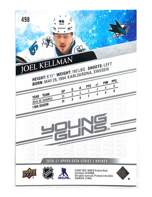 Joel Kellman 2020-21 Upper Deck Series 2 Young Guns #498