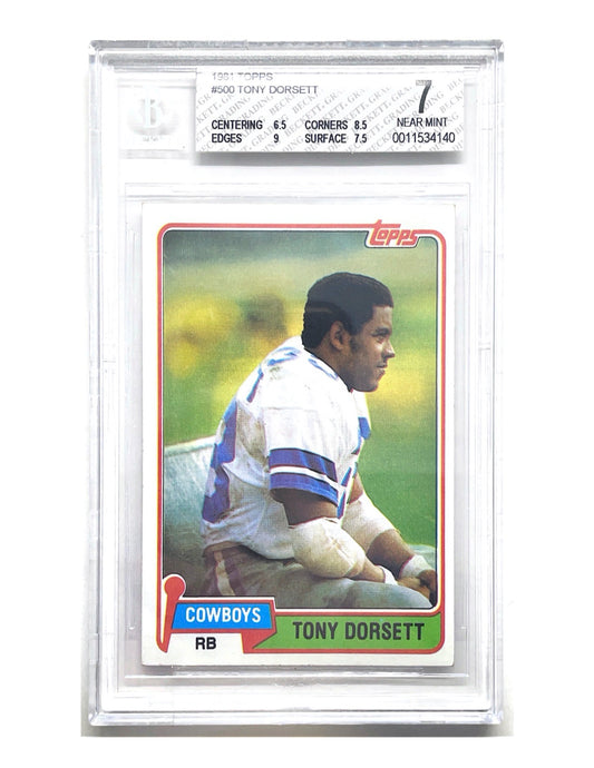 Tony Dorsett 1981 Topps #500 - BGS 7