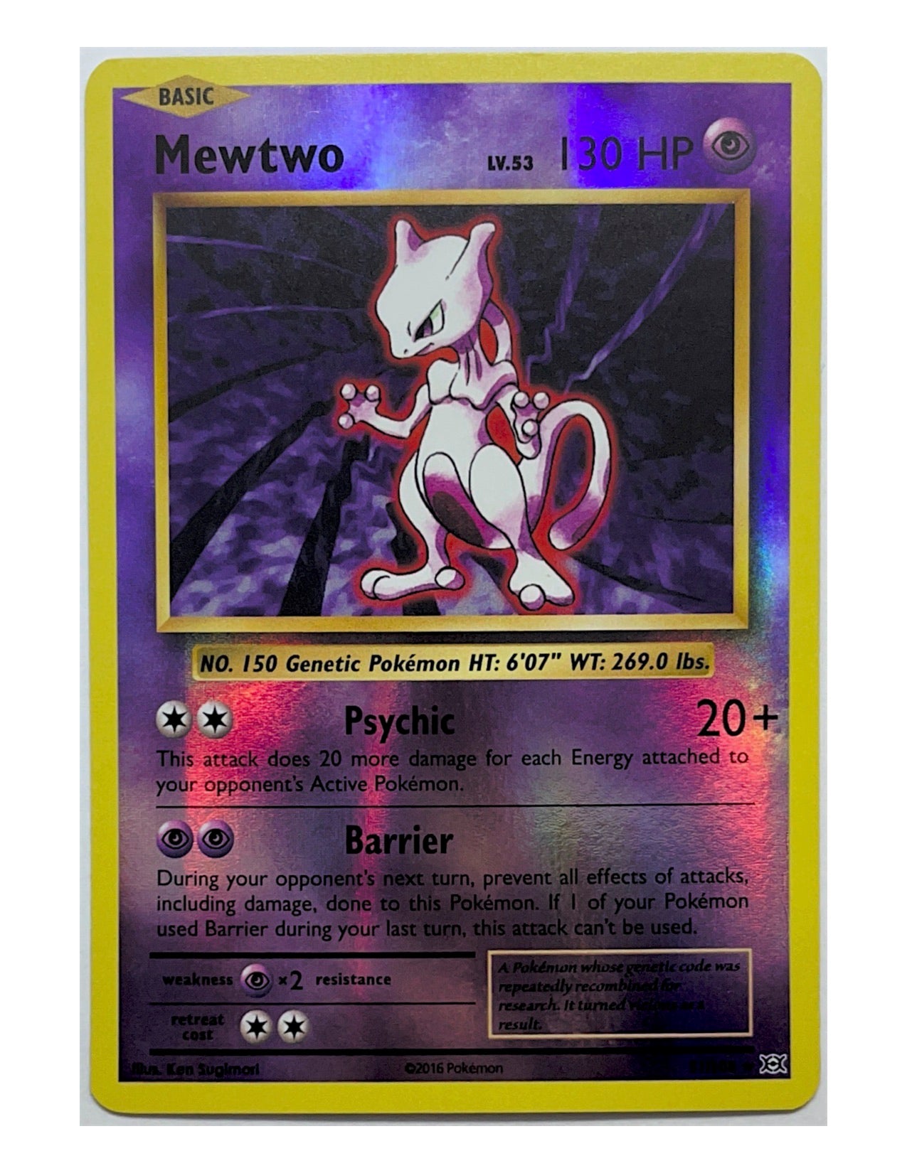 Mewtwo 51/108 Reverse Holo Rare - Evolutions