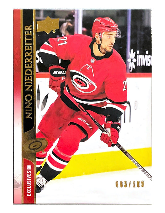 Nino Niederreiter 2020-21 Upper Deck Extended Series UD Exclusives #524 - 003/100