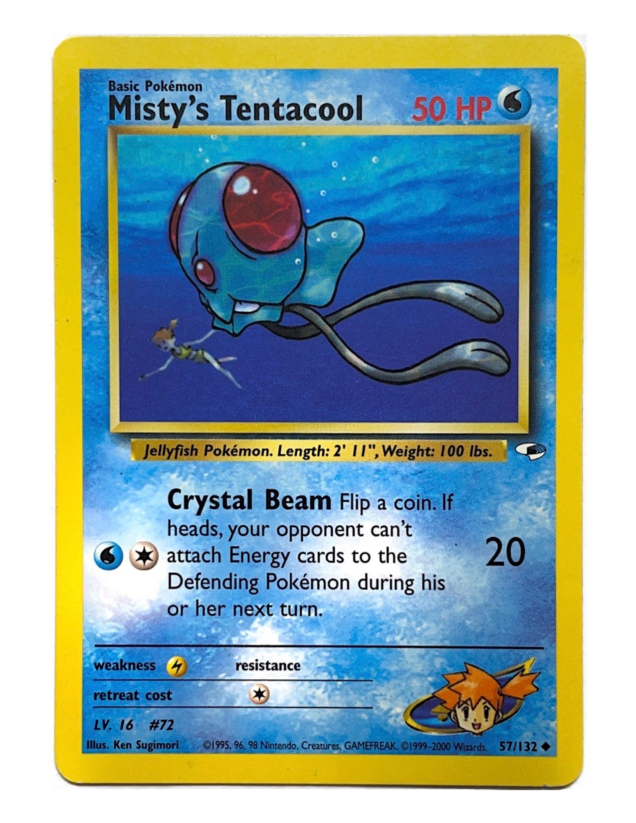 Misty's Tentacool 57/132 Uncommon - Unlimited - Gym Heroes