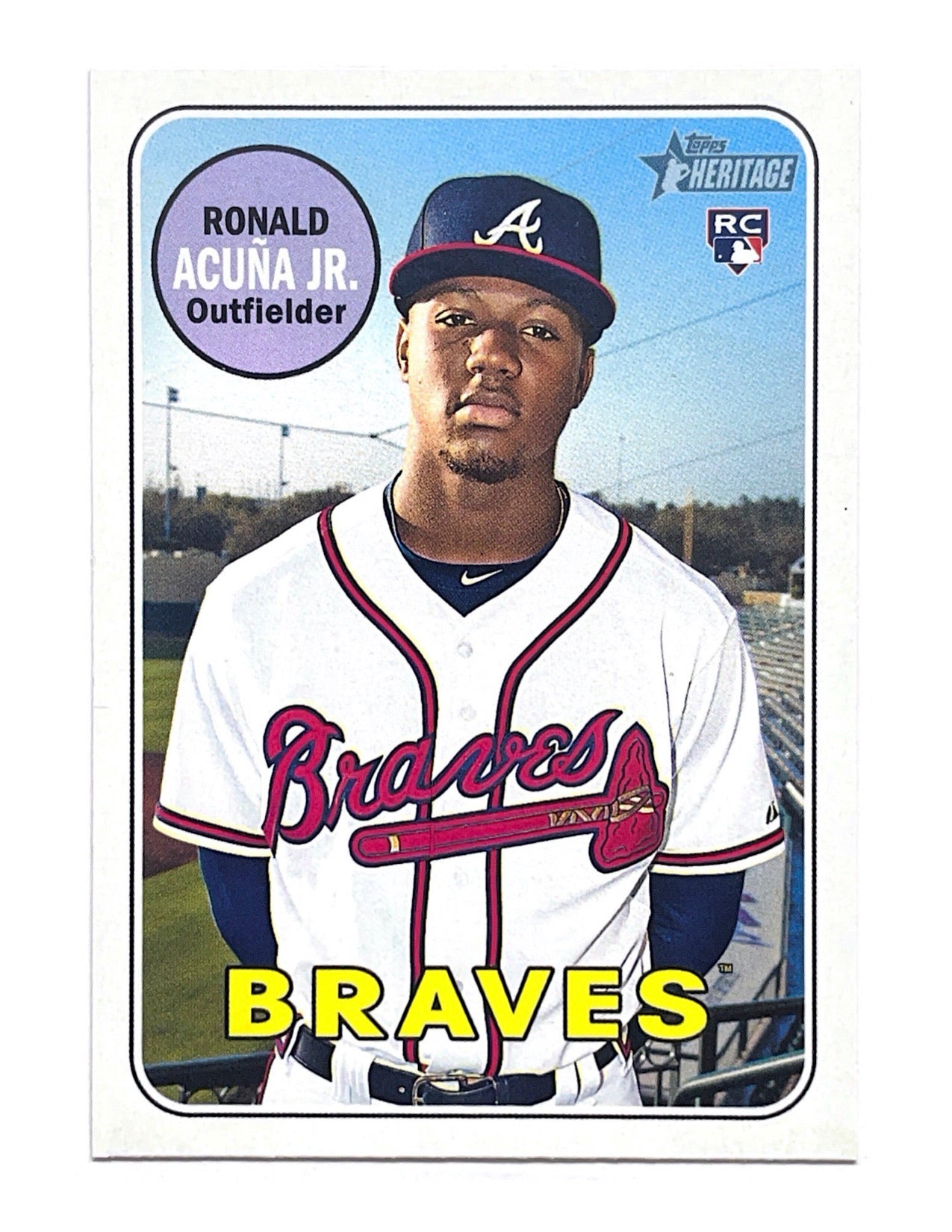Ronald Acuna Jr. 2018 Topps Heritage Rookie #580