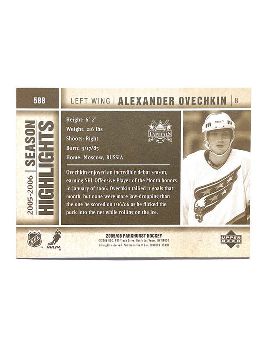 Alexander Ovechkin 2005-06 Upper Deck Parkhurst Season Highlights #588