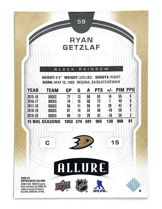 Ryan Getzlaf 2020-21 Upper Deck Allure Black Rainbow #59