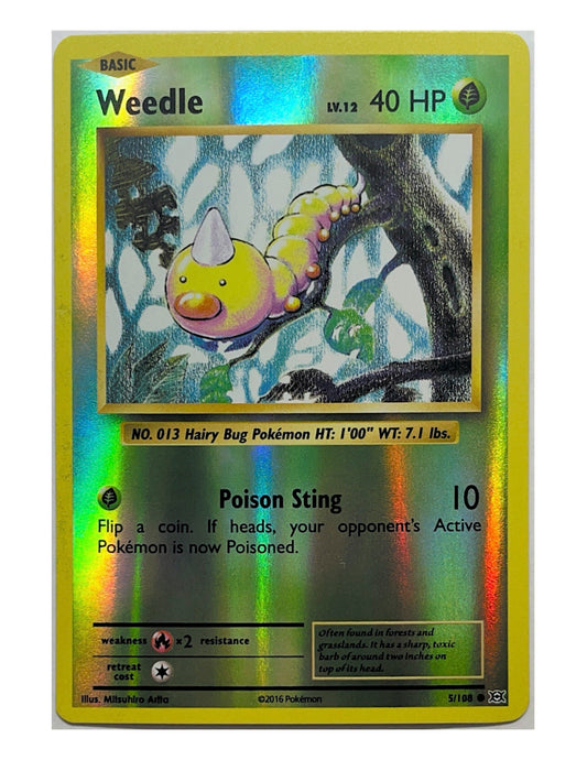 Weedle 5/108 Reverse Holo Common - Evolutions