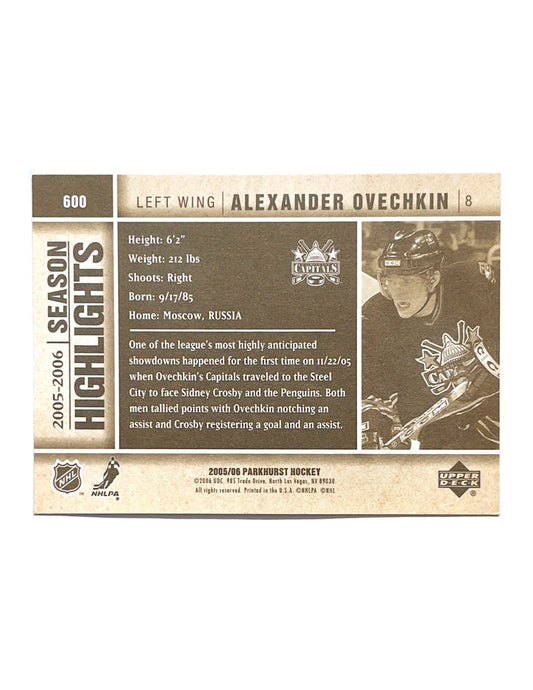 Alexander Ovechkin 2005-06 Upper Deck Parkhurst Season Highlights #600