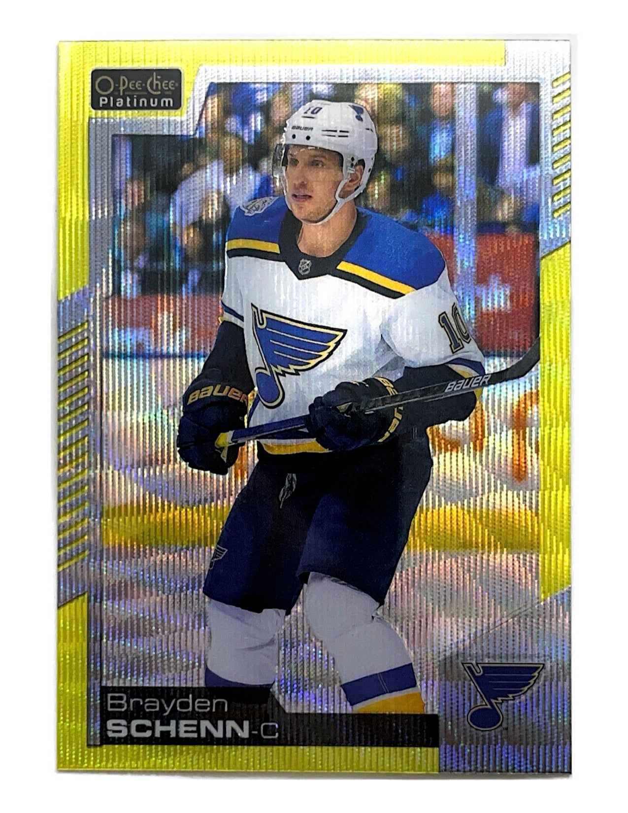 Brayden Schenn 2020-21 O-Pee- Chee Platinum Neon Yellow Surge #62