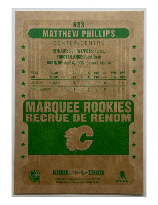 Matthew Phillips 2021-22 Upper Deck Series 2 Marquee Rookies Retro #633