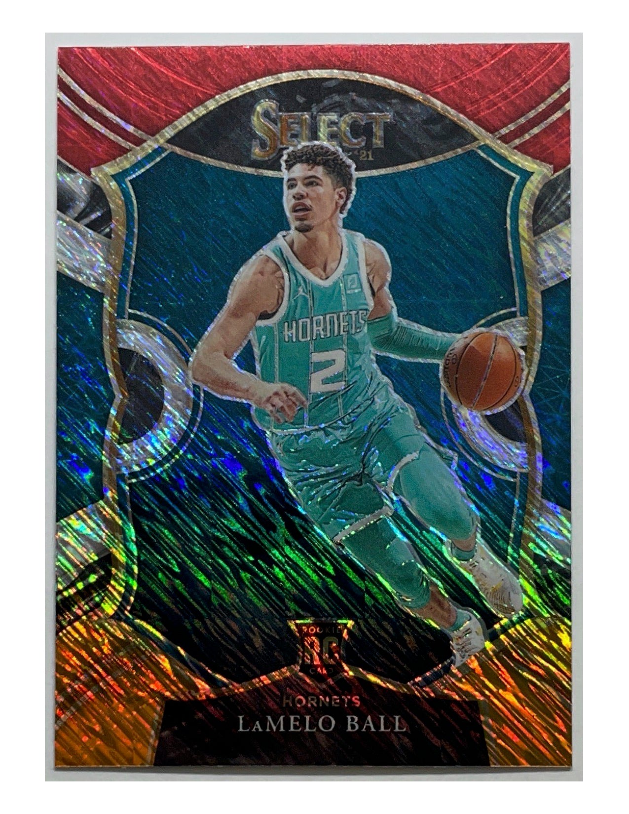 Lamelo Ball 2020-21 Panini Select Concourse Red White Orange Shimmer Rookie #63