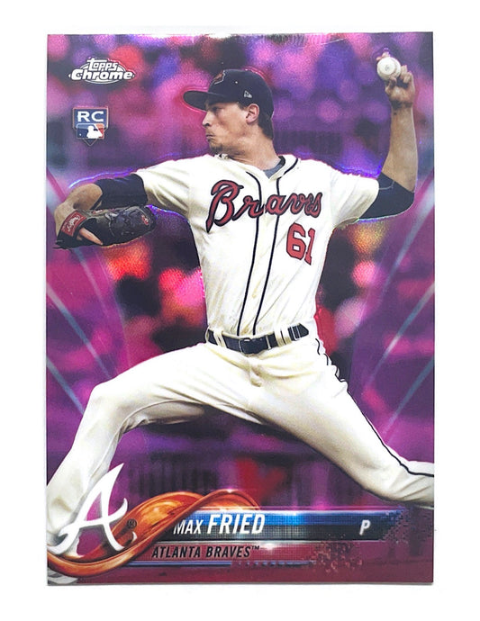 Max Fried 2018 Topps Chrome Pink Refractor Rookie #66