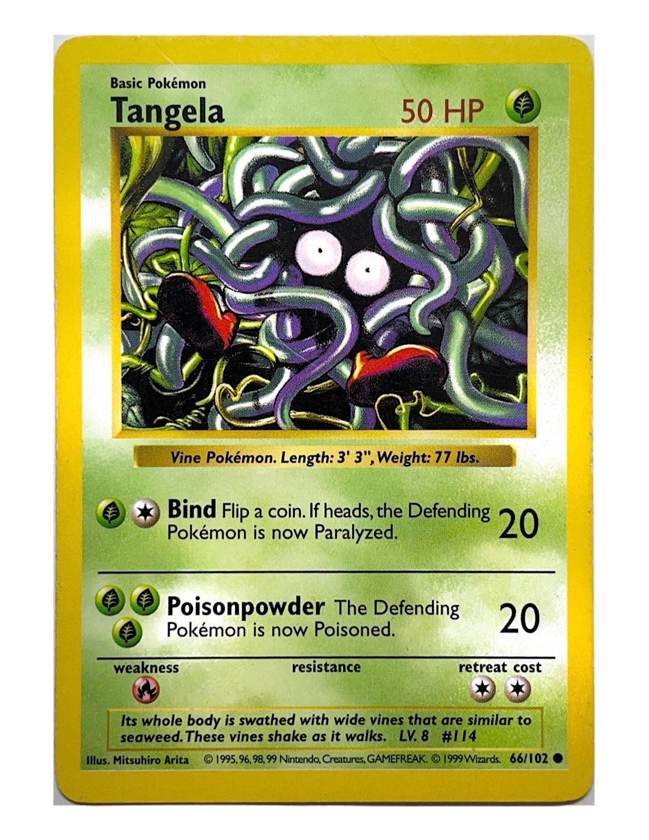 Tangela 66/102 Common - Shadowless - Base Set