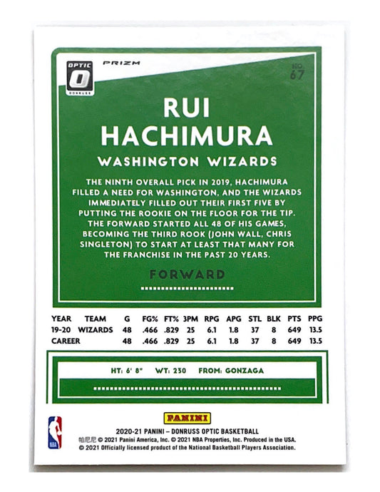 Rui Hachimura 2020-21 Panini Donruss Optic Silver Prizm #67