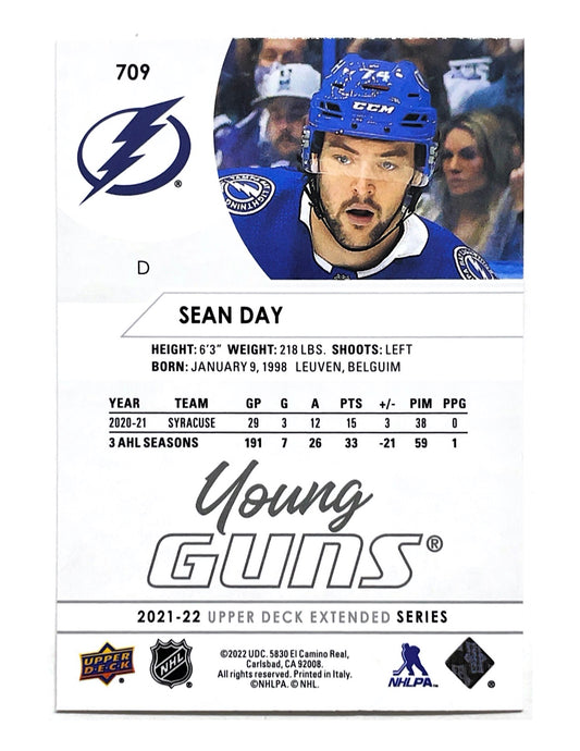 Sean Day 2021-22 Upper Deck Extended Series Young Guns #709