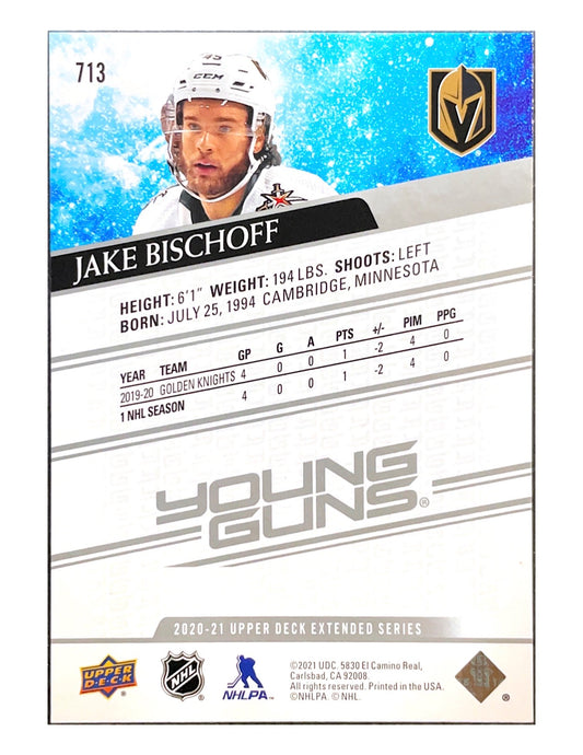 Jake Bischoff 2020-21 Upper Deck Extended Series Young Guns #713