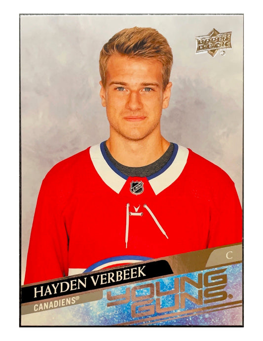 Hayden Verbeek 2020-21 Upper Deck Extended Series Young Guns #714