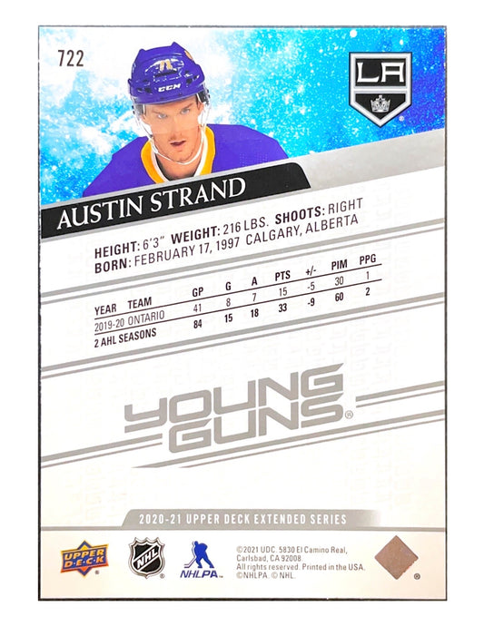 Austin Strand 2020-21 Upper Deck Extended Series Young Guns #722