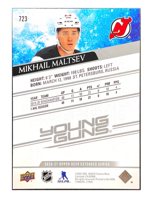 Mikhail Maltsev 2020-21 Upper Deck Extended Series Young Guns #723