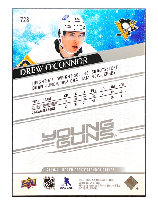 Drew O'Connor 2020-21 Upper Deck Extended Series Young Guns #728