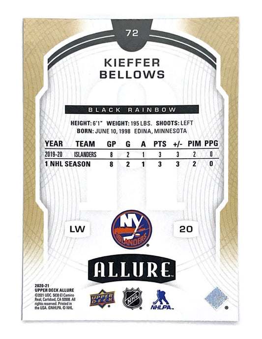 Kieffer Bellows 2020-21 Upper Deck Allure Rookie Black Rainbow #72