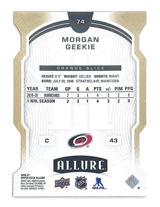 Morgan Geekie 2020-21 Upper Deck Allure Rookie Orange Slice #74